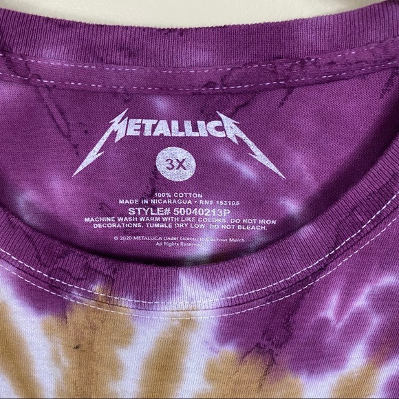 METALLICA Sun Tie Dye Tee NWT - Picture 8 of 12